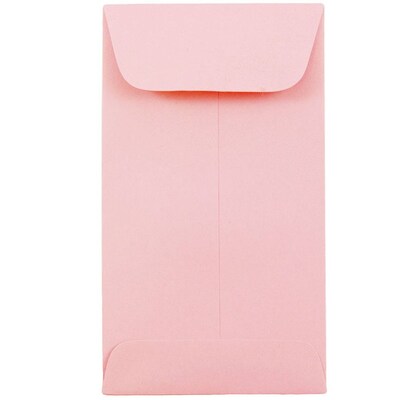 JAM Paper® #6 Coin Business Envelopes, 3.375 x 6, Baby Pink, 50/Pack (356730562i)