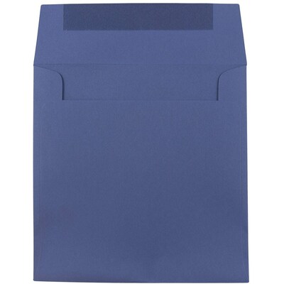 JAM Paper 7.5 x 7.5 Square Invitation Envelopes, Presidential Blue, 25/Pack (263913007)