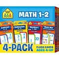 School Zone Math 1 2 Flash Card 4Pack (SZP04046)
