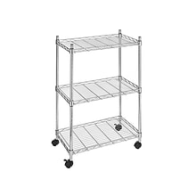 Whitmor Supreme 3-Shelf Metal Utility Cart, Chrome (6056344N)