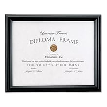 Lawrence Frames Wood Certificate Frame, Black (185011)