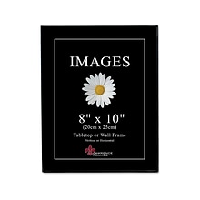 Lawrence Frames Images 8 x 10 Plastic Picture Frames, Black, 6/Pack (350080)