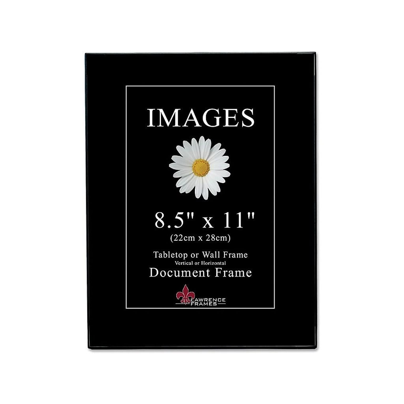 Lawrence Frames Images Plastic Certificate Frames, Black, 6/Pack (350081)