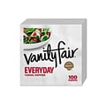 Vanity Fair Everyday Luncheon Napkins, 2-Ply, White, 100/Pack (35501)