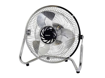 Impress 9 3-Speed Floor Fan, Chrome (93586201M)