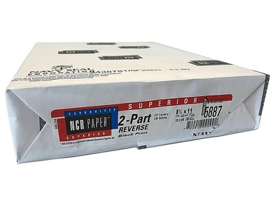 NCR Paper Superior 8.5 x 11 Carbonless Paper, 20 lbs, 92 Brightness, 500/Ream (5887N)