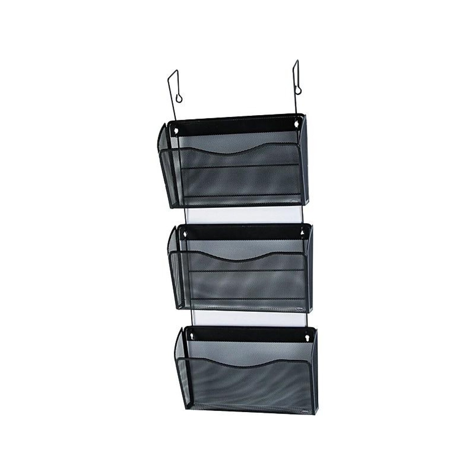 Eldon Expressions 3-Pocket Metal Letter Size Wall File, Black (21961)