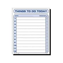 TOPS Things To Do Today Memo Pad, 8.5 x 11, White, 100 Sheets/Pad (TOP 2170)