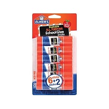 Elmers All Purpose School Washable Glue Sticks, 0.21 oz., White, 6/Pack (E5003/E5004)