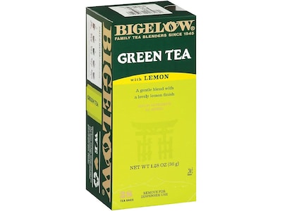 Bigelow Green with Lemon Tea Bags, 28/Box (RCB10346)