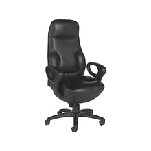 Global Leather Executive Chair, Black (2424-18BK-PD03)