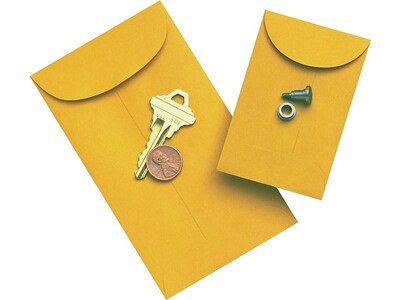 Quality Park Kraft #1 Envelope 2 1/4 x 3 1/2, Light Brown, 500/Box (QUA50160)