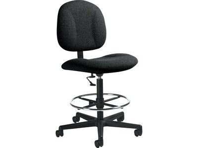 Global Deluxe Fabric Drafting Chair, Black (8977BK-IM06)