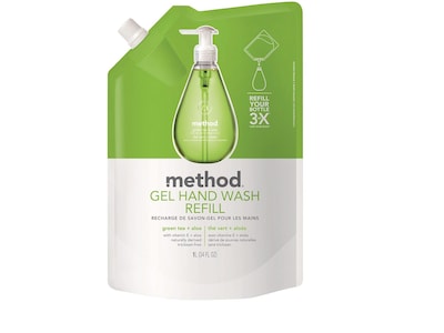 Method Hand Soap Refill, Green Tea & Aloe, 34 Oz. (00651)