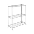 Honey-Can-Do 3-Shelf Metal Unit, 24W, Chrome (SHF-01903)