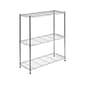 Honey-Can-Do 3-Shelf Metal Unit, 24"W, Chrome (SHF-01903)