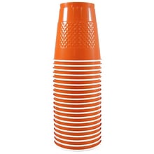 JAM Paper® Bulk Plastic Party Cups, 12 oz, Orange, 200 Glasses/Box (2255520706b)