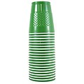 JAM Paper® Bulk Plastic Party Cups, 12 oz, Green, 200 Glasses/Box (255528205b)