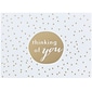 JAM Paper® Thank You Cards Set, Thinking of You Greeting, Gold Tiny Dot, 10/pack (D41111NGLMB)