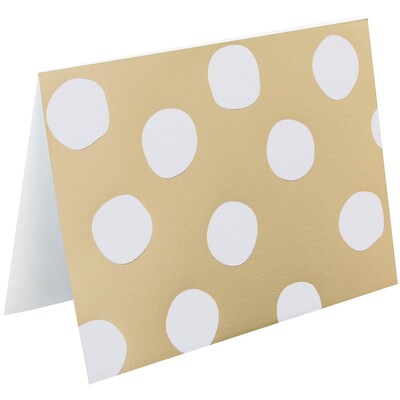 JAM Paper® Thank You Cards Set, Gold Polka Dot, 10/pack (D41109NGLMB)