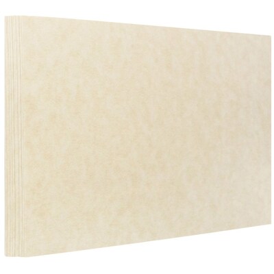 JAM Paper® Blank Note Cards, A6 size, 4 5/8 x 6 1/4, Natural Parchment, 100/pack (17531640b)
