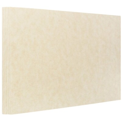 JAM Paper® Blank Note Cards, A6 size, 4 5/8 x 6 1/4, Natural Parchment, 100/pack (17531640b)