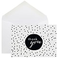 JAM Paper® Thank You Cards Set, Black Tiny Dot, 10/pack (D41111TYBKMB)