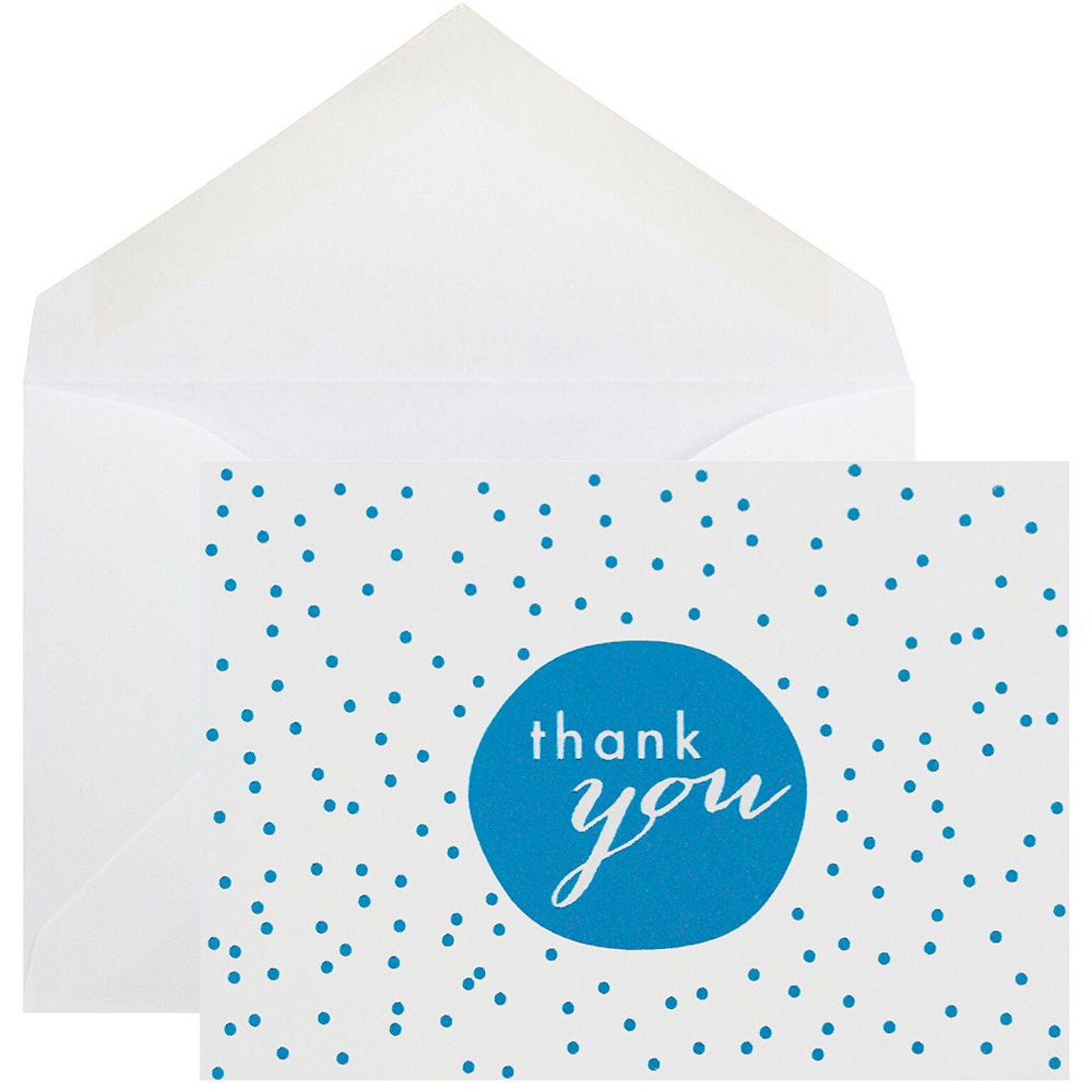 JAM Paper® Thank You Cards Set, Blue Tiny Dot, 10/pack (D41111TYBLMB)