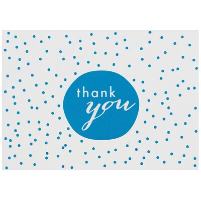 JAM Paper® Thank You Cards Set, Blue Tiny Dot, 10/pack (D41111TYBLMB)