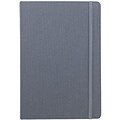 JAM Paper® Premium Fabric Textured Hardcover Journal with Elastic Closure, 6 x 8 1/2, Grey, Sold Individually (325Fa6x8gy)