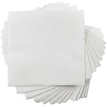 JAM Paper® Medium Lunch Napkins, 6 1/2 x 6 1/2, White, 480/Box (6255620732b)
