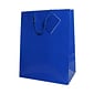 JAM Paper® Glossy Gift Bags, Large, 10 x 13 x 5, Blue, 10 x 13 x 5, 6/pack (673GLbua)