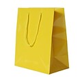 JAM Paper® Glossy Gift Bags, Large, 10 x 13 x 5, Yellow, 6/pack (673GLyea)