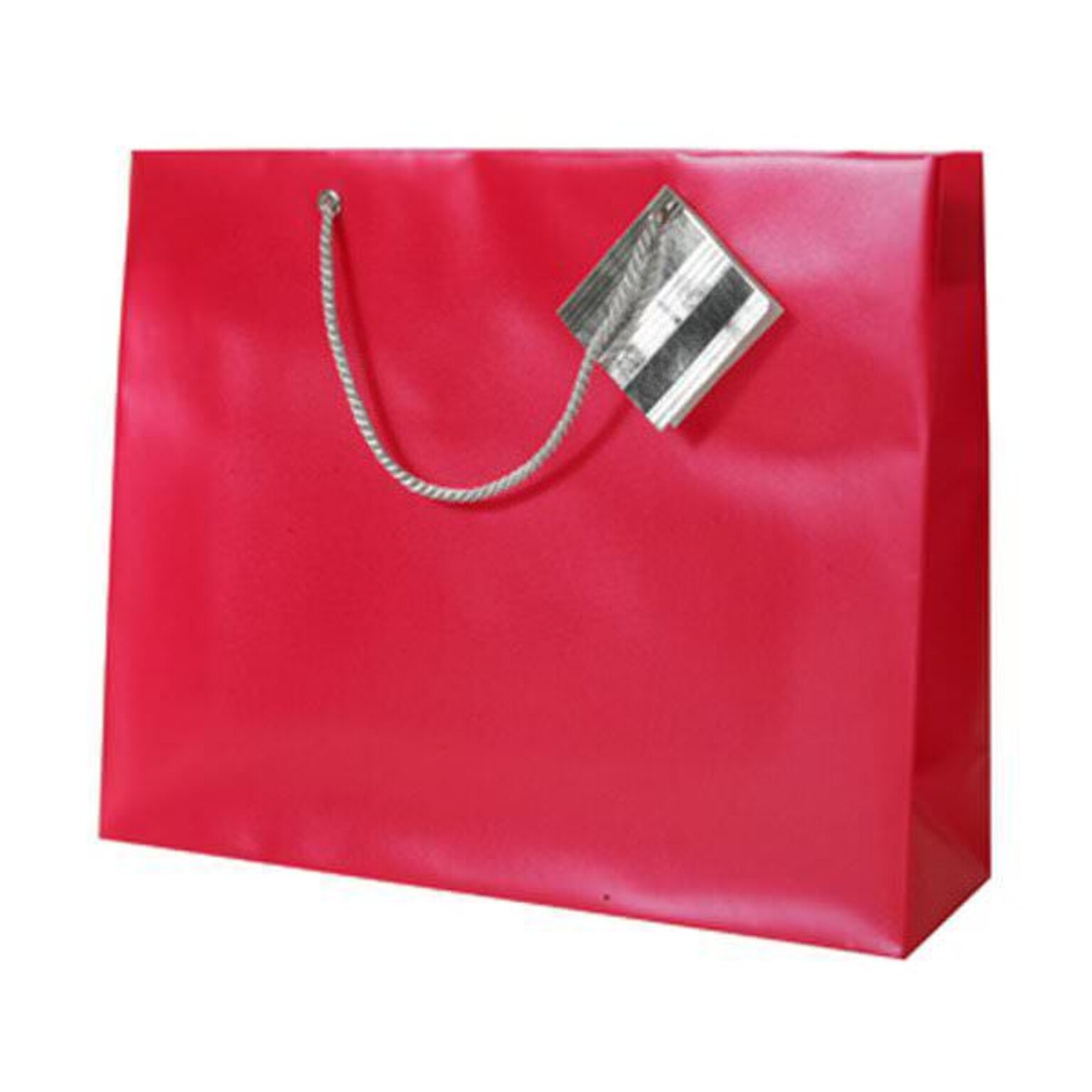 JAM Paper Opaque Gift Bag with Rope Handles, 13 x 10.5 x 4, Red, 6 Bags/Pack (462000a)
