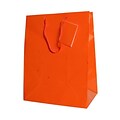 JAM Paper® Glossy Gift Bags, Large, 10 x 13 x 5, Orange, 6/pack (673GLora)