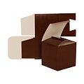 JAM Paper® Glossy Gift Boxes, Small, 3.5 x 3.5 x 3.5, Brown,10/pack (2238319100b)