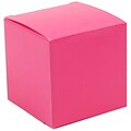 JAM Paper® Glossy Gift Boxes, Small, 2 x 2 x 2, Fuchsia Pink Glossy, 10/Pack (238326982a)