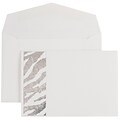 JAM Paper® Wedding Invitations, Small, 4 7/8 x 3 3/8, White Envelope White Silver Zebra Stripe, 100/pack (52610550)