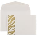 JAM Paper® Wedding Invitations, Small, 4 7/8 x 3 3/8, Gold Envelopes White Gold Zebra Stripe, 100/pack (52610450)
