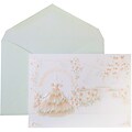 JAM Paper® Wedding Invitations, Large, 5.5 x 7.75, White Princess Garden Cards w/ Island Envelopes, 50/pack (5268125is)