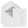 JAM Paper® Wedding Invitations, Large, 5.5 x 7.75, Cherub Hearts Design Cards with Silver Lined Envelopes, 50/pack (526670si)