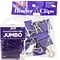 JAM Paper Colored Office Desk Supplies Bundle, Purple, Jumbo Paper Clips & Medium Binder Clips, 1 Pa