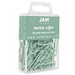JAM Paper Small Paper Clips, Teal, 2 Packs of 100 (21832064a)