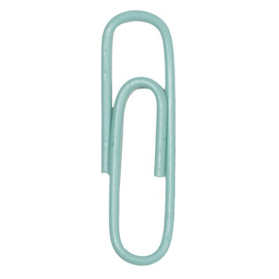 JAM Paper Small Paper Clips, Teal, 2 Packs of 100 (21832064a)