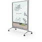 Balt D.O.C. Glass Room Divider, Silver Aluminum Frame, 58" x 46.3" (8201D-8201)