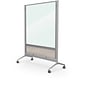 Balt D.O.C. Glass Room Divider, Silver Aluminum Frame, 58" x 46.3" (8201D-8201)