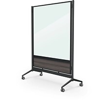 Balt D.O.C. Glass Room Divider, Black Aluminum Frame, 58 x 46.3 (8221D-7998)