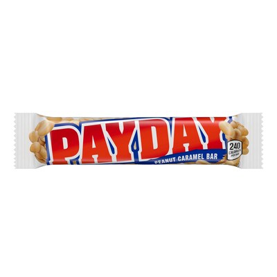 Payday Peanut Caramel Chewy Candy Bars, 1.85 oz, 24/Box (HEC80723)