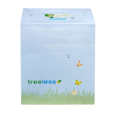 Green2® Tree Free Facial Tissue Cube, 90 Sheets/Box, 30 count