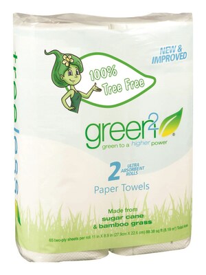Green2® Tree Free Paper Towels, 65 sheets, 2 pack, 48 packs